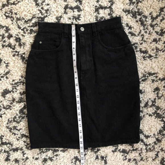 90s vintage Gitano black denim pencil skirt - Picture 4 of 4
